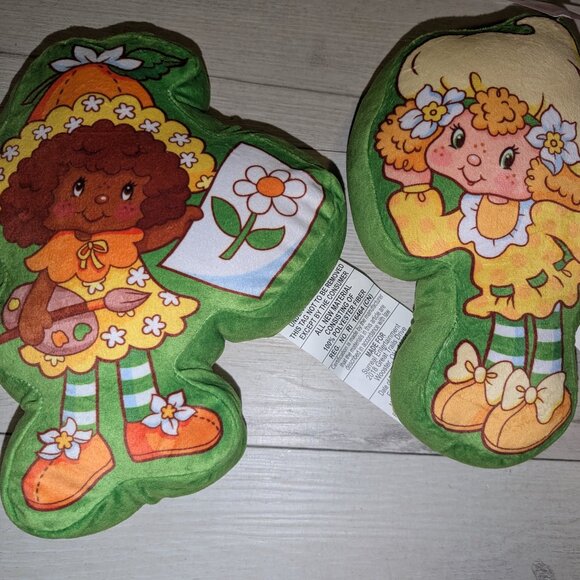 Lot of 2 - Lemon Meringue & Orange Blossom Pillow 7"×10" Strawberry Shortcake - Picture 5 of 5